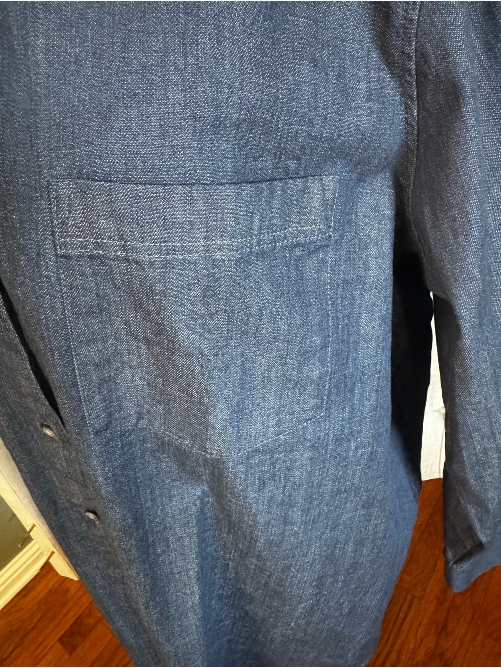 Banana Republic Dark Blue Denim Button-Down Shirt - Picture 2 of 6